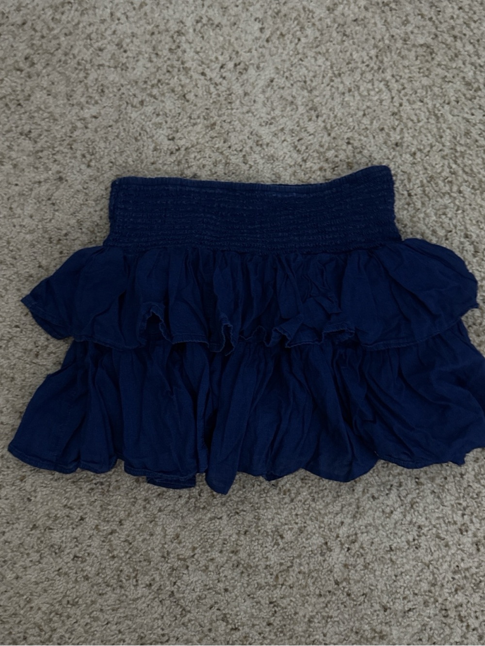 American Eagle Outfitters Navy Blue Tiered Ruffle Skirt
